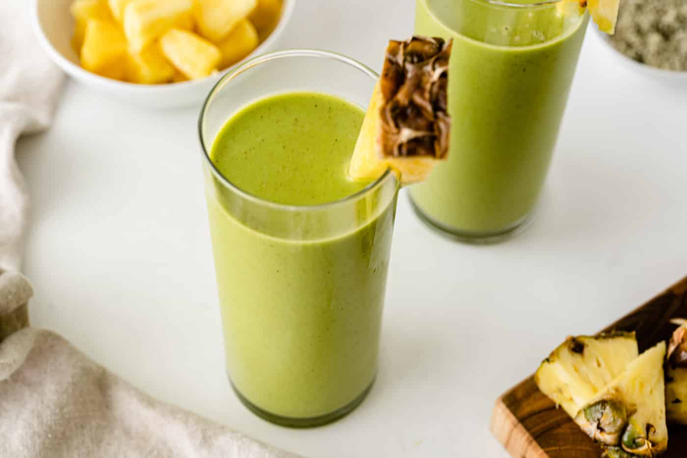 Food Processor Smoothie (Mango Pineapple Spinach)