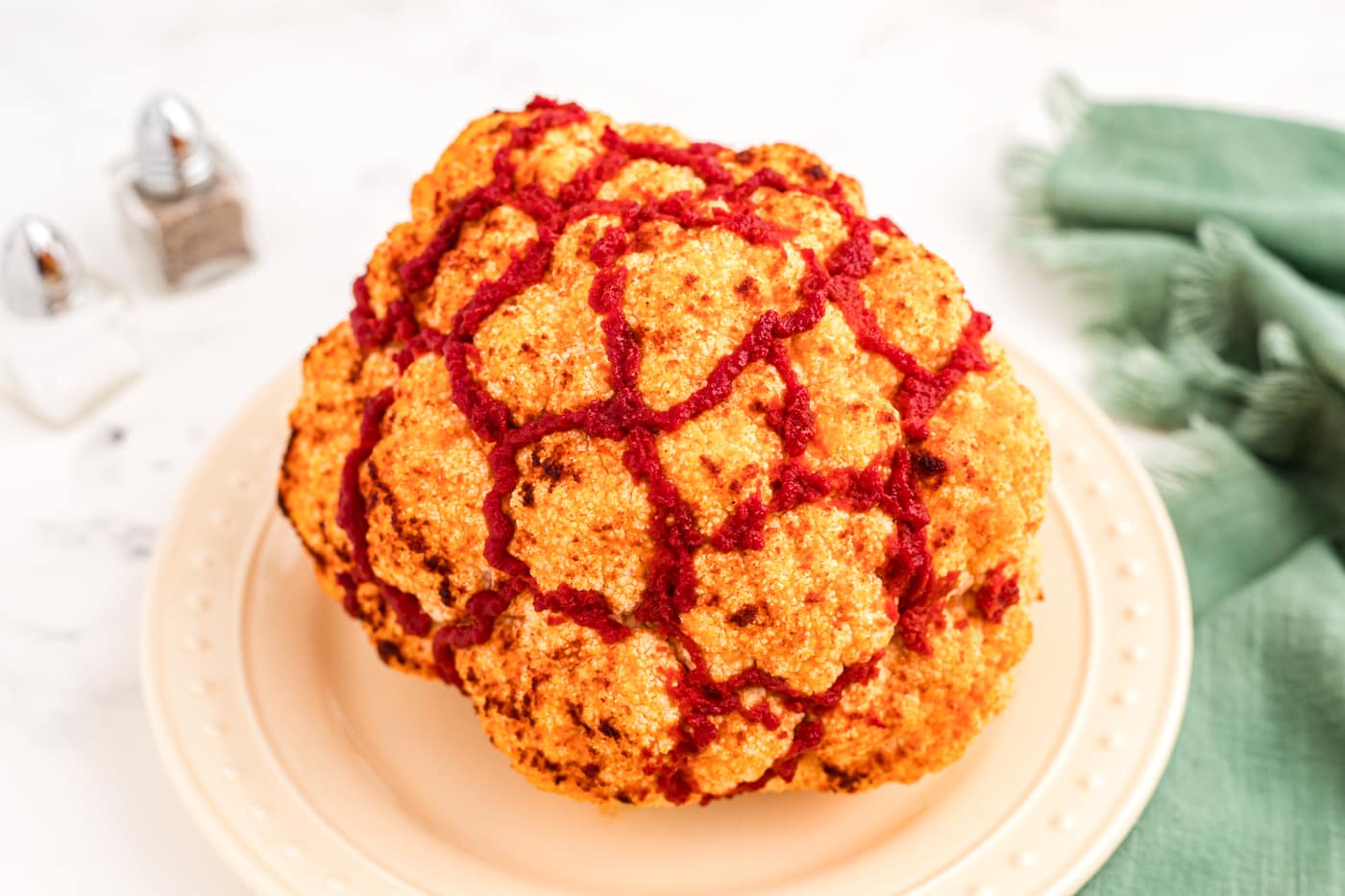 Halloween Roasted Cauliflower Brain Recipe