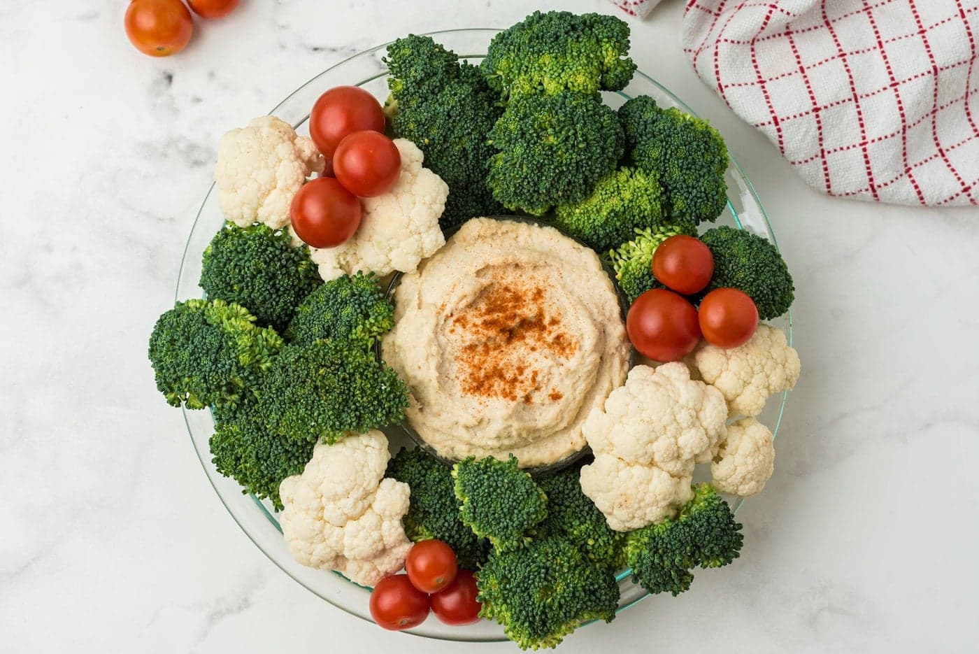 Christmas Wreath Vegetable Tray Recipe