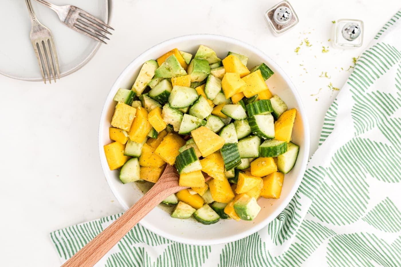 Cucumber Mango Avocado Salad Recipe