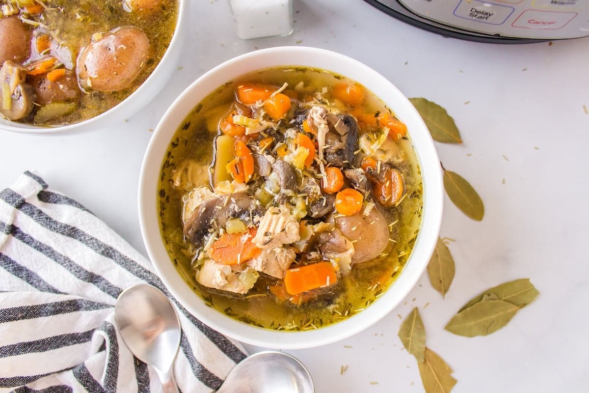 Chicken Soup with Potatoes Recipe (Stovetop or Instant Pot)