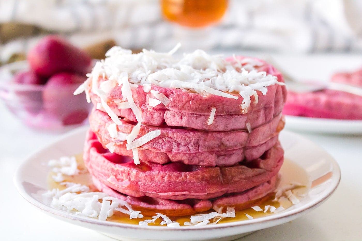 Pink Waffles Recipe (No Dye)