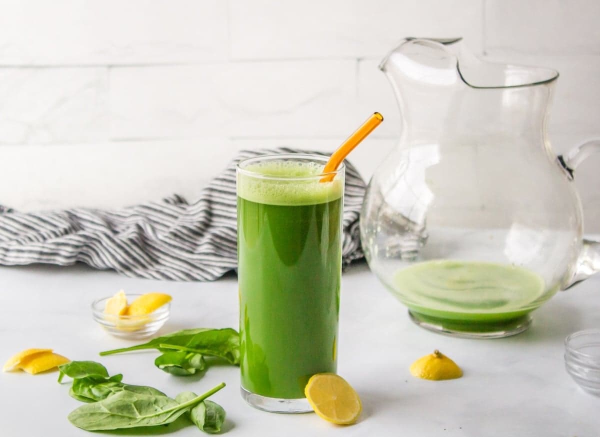 Spinach Juice Recipe (Juicer or Blender)
