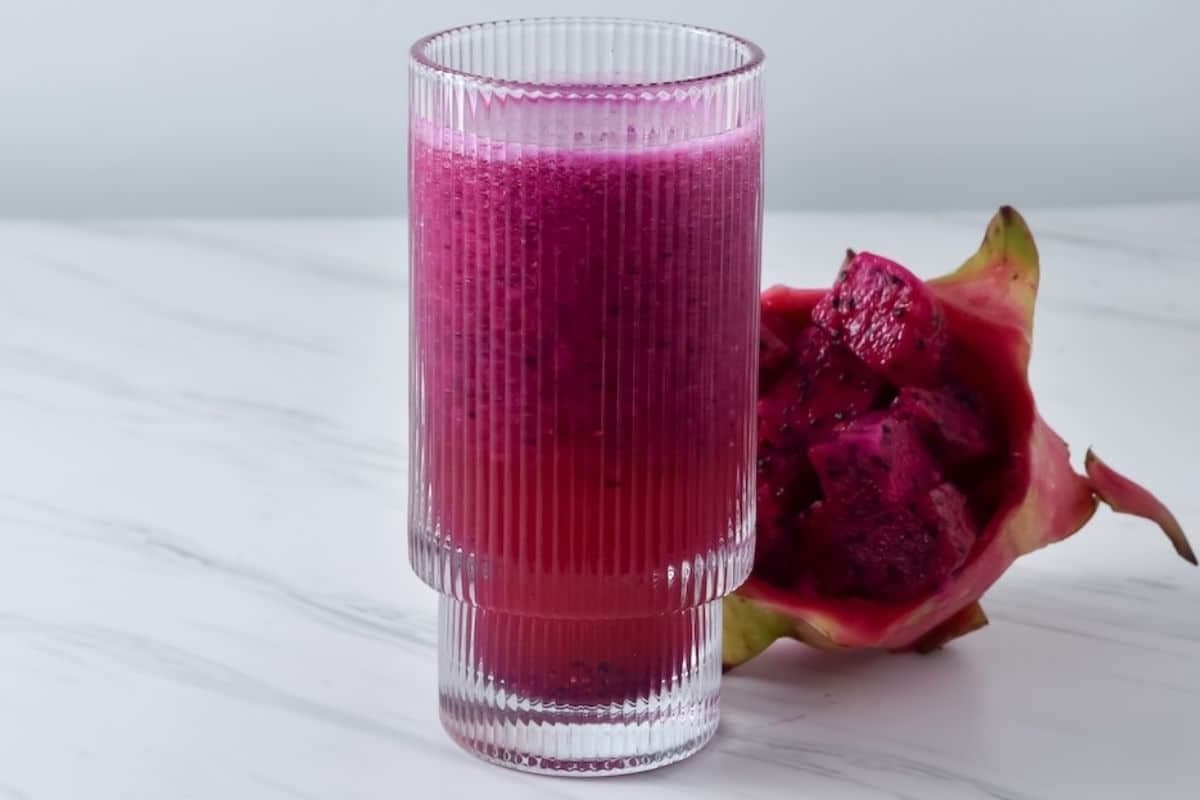 Dragon Fruit Juice Recipe (Juicer or Blender)