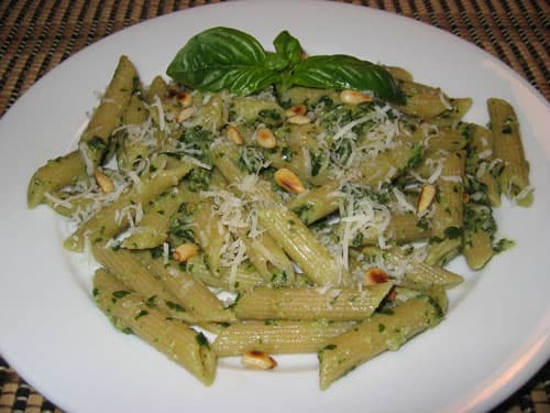Basil Pesto on Penne