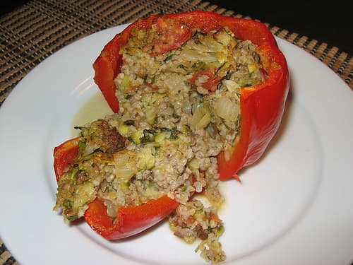 Lamb Stuffed Peppers (Greek Style)