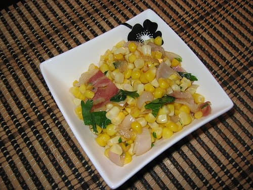Corn, Shallots and Pancetta