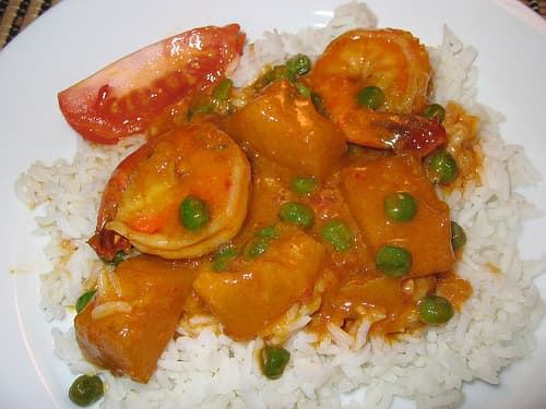 Red Curry with Shrimp and Kabocha (Pumpkin)