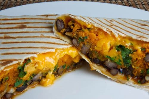 Pumpkin and Black Bean Burritos
