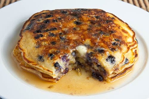 Blueberry Cornmeal Pancakes