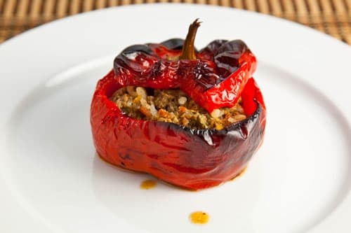 Gemista (Greek Stuffed Tomatoes and Peppers)