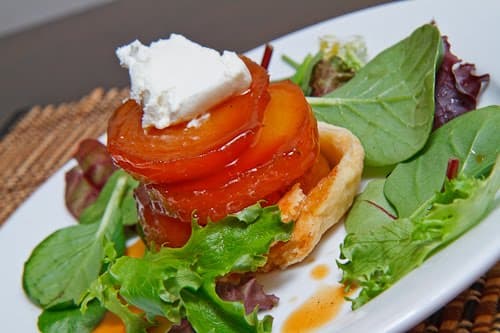 Golden Beet Tatin with Goat Cheese