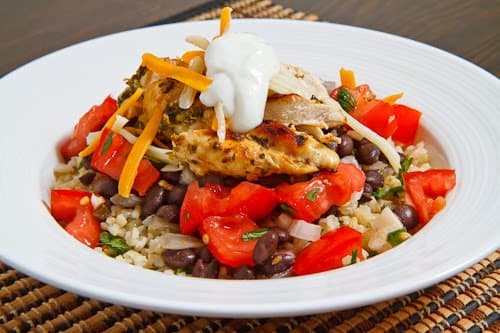 Tequila Lime Grilled Chicken Burrito Bowls