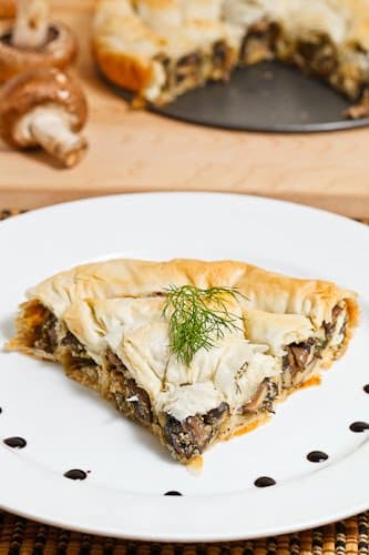 Mushroom and Feta Phyllo Pie