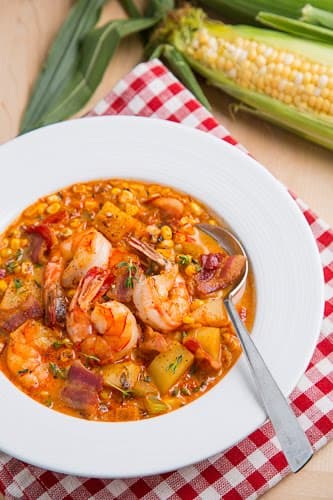 Shrimp and Roasted Corn Chowder