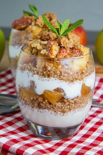 Apple Crumble Quinoa Parfait