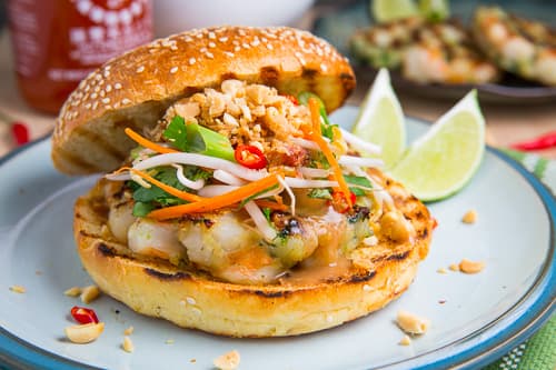 Pad Thai Shrimp Burgers