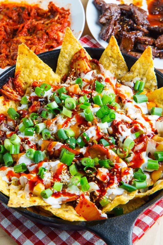 Korean Bulgogi and Kimchi Nachos