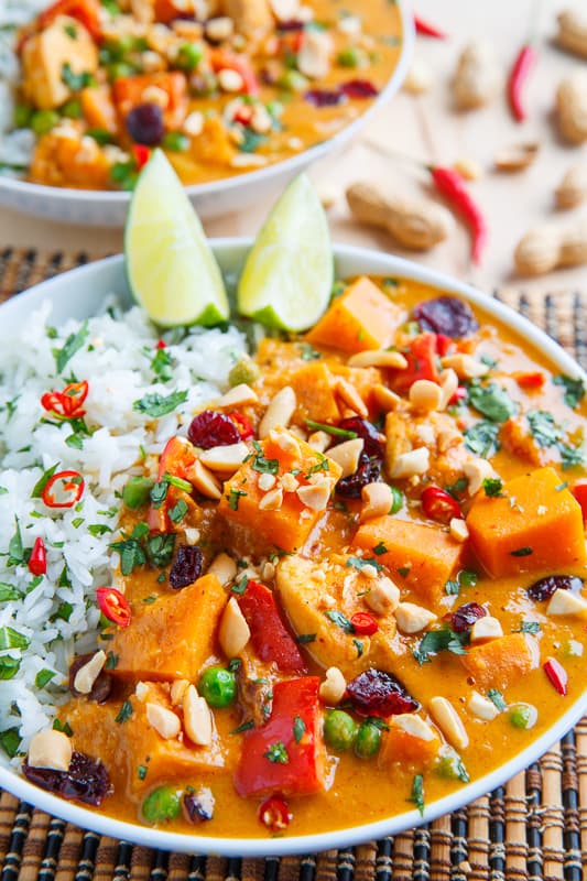 Thai Peanut Pumpkin Turkey Curry