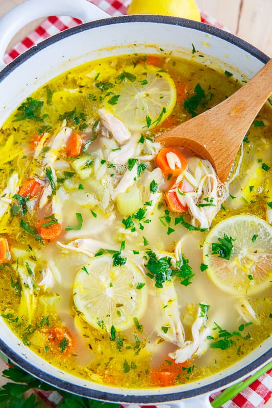 Lemon Chicken Orzo Soup