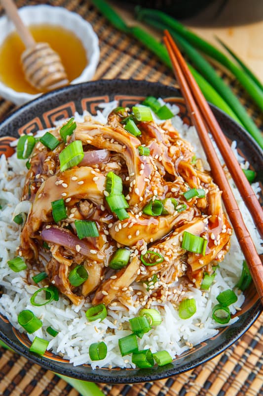 Slow Cooker Honey Garlic Sesame Chicken