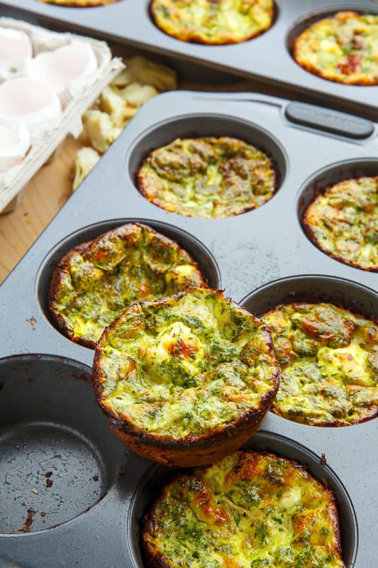 Spinach and Artichoke Egg Muffins