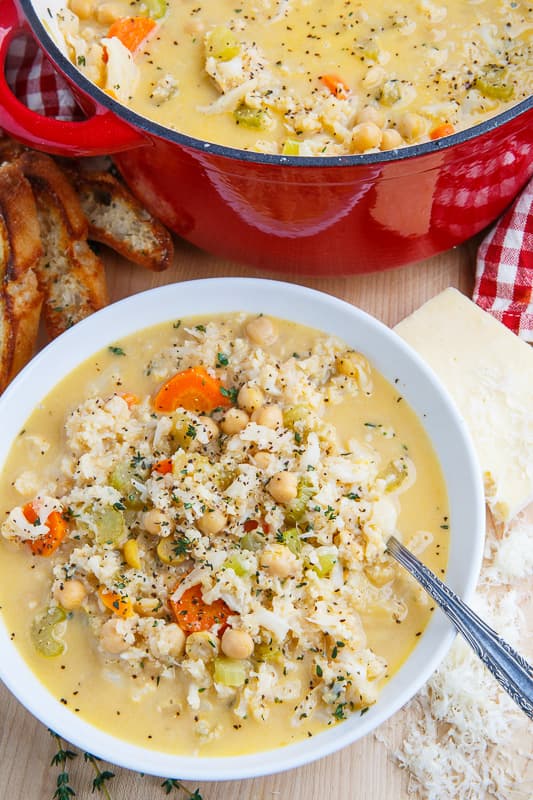 Asiago Cauliflower and Quinoa Chowder