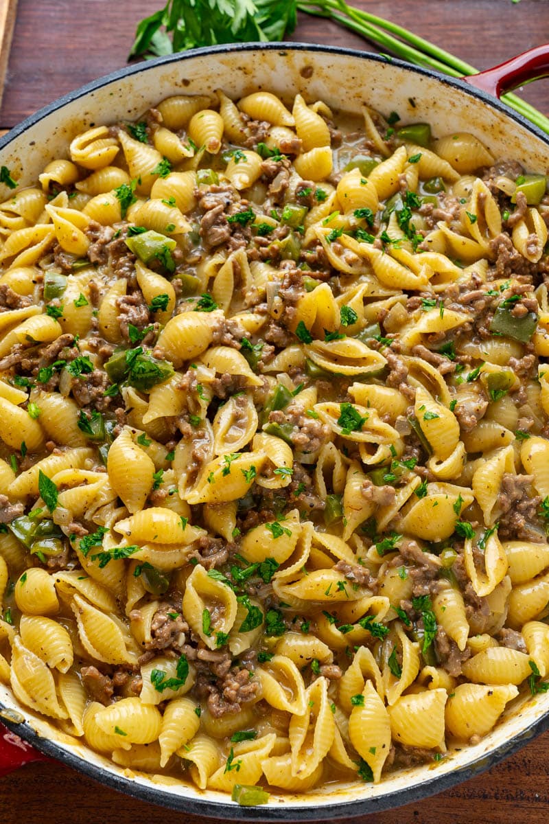 Philly Cheesesteak Pasta