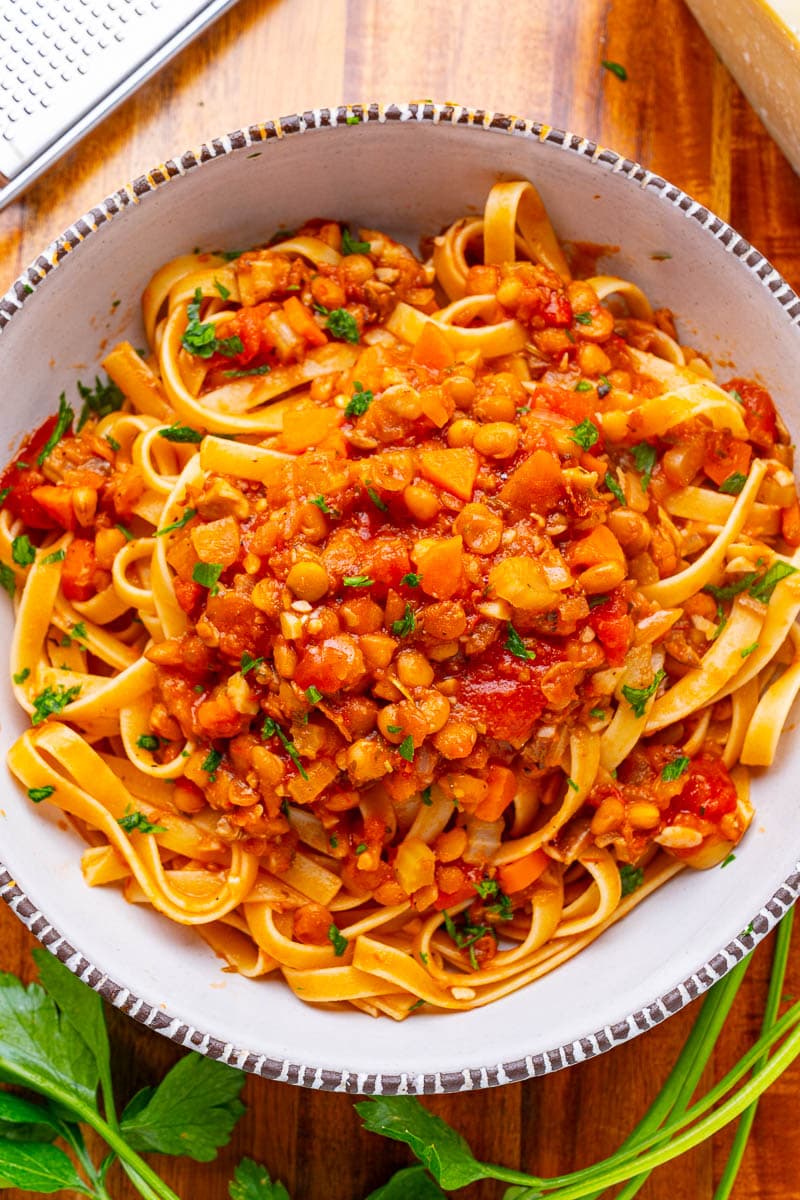 30 Minute Lentil Bolognese