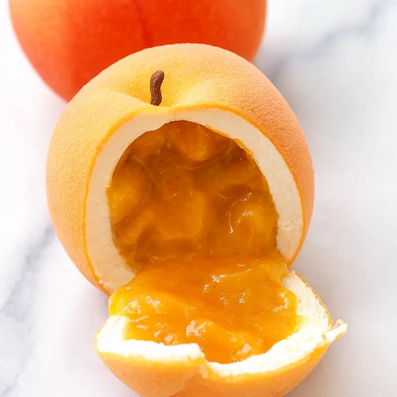 Peach Shaped Dessert Recipe