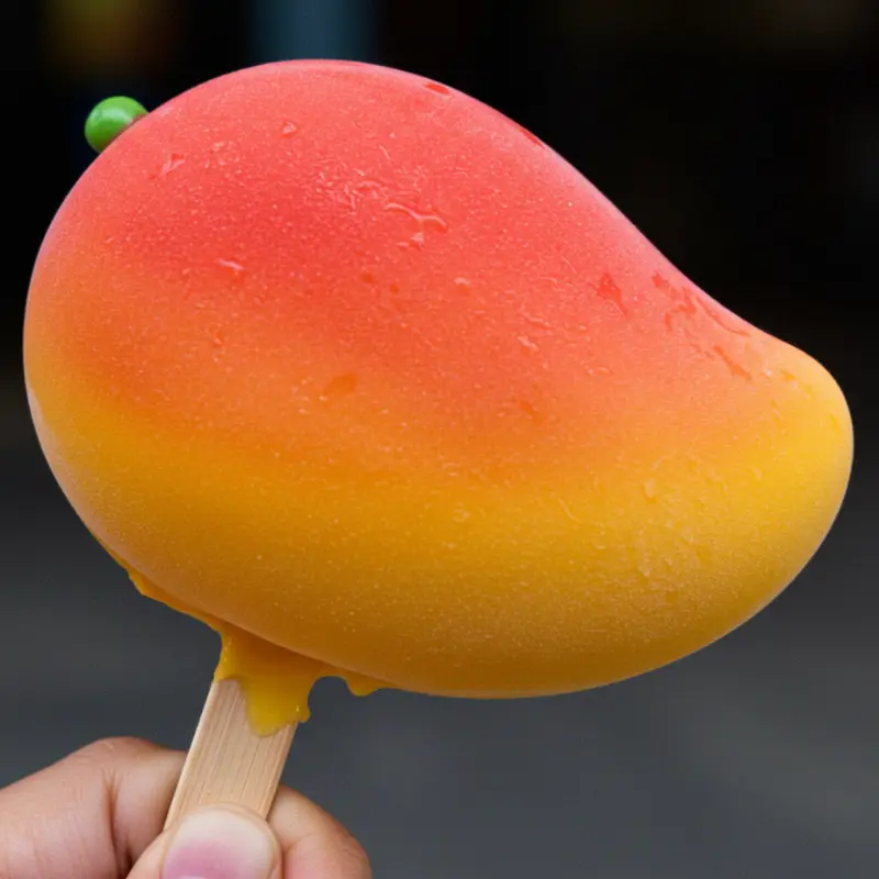 Mango Shaped Ice Cream Recipe