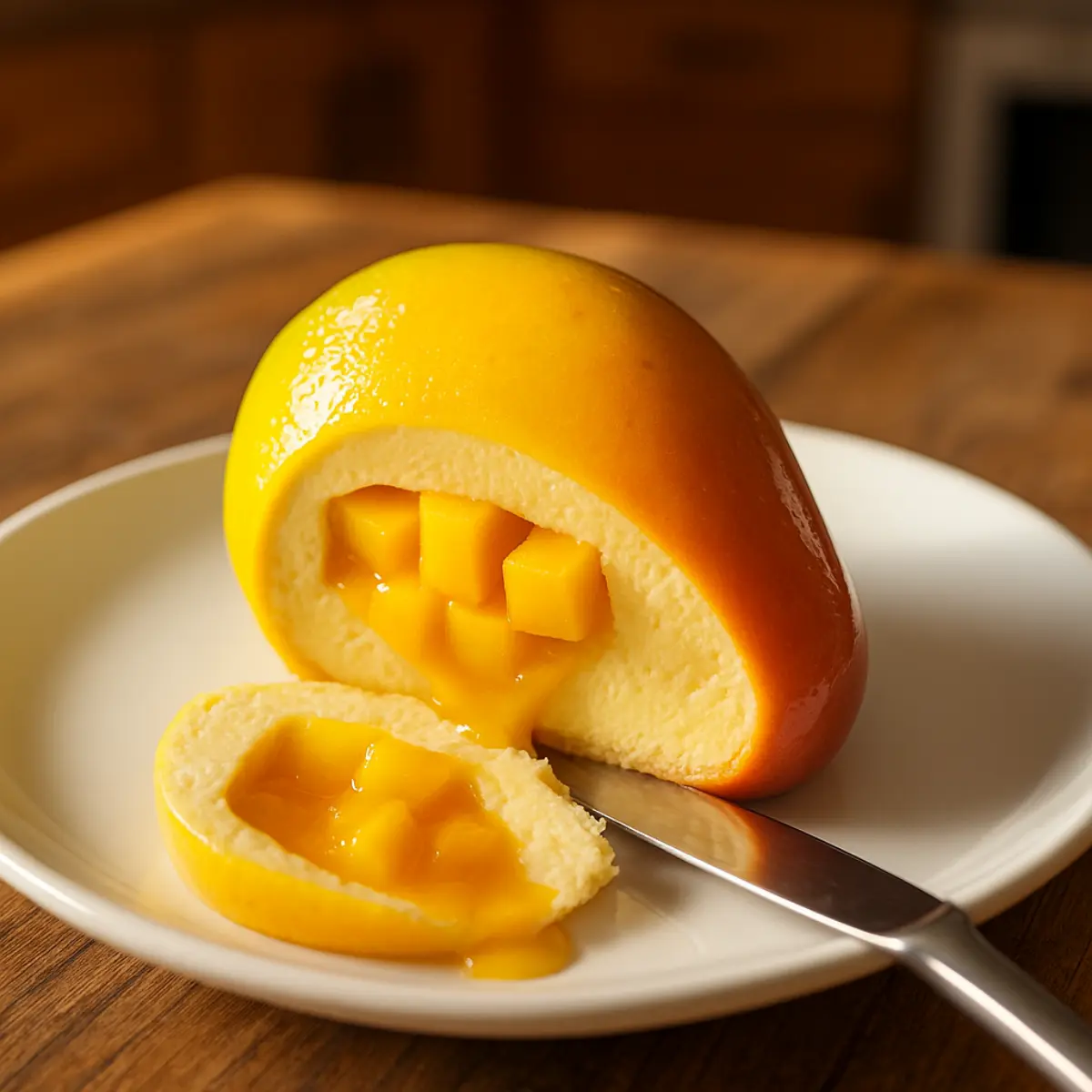 Asian Mango Mousse Cake with Mango Marmalade Insert