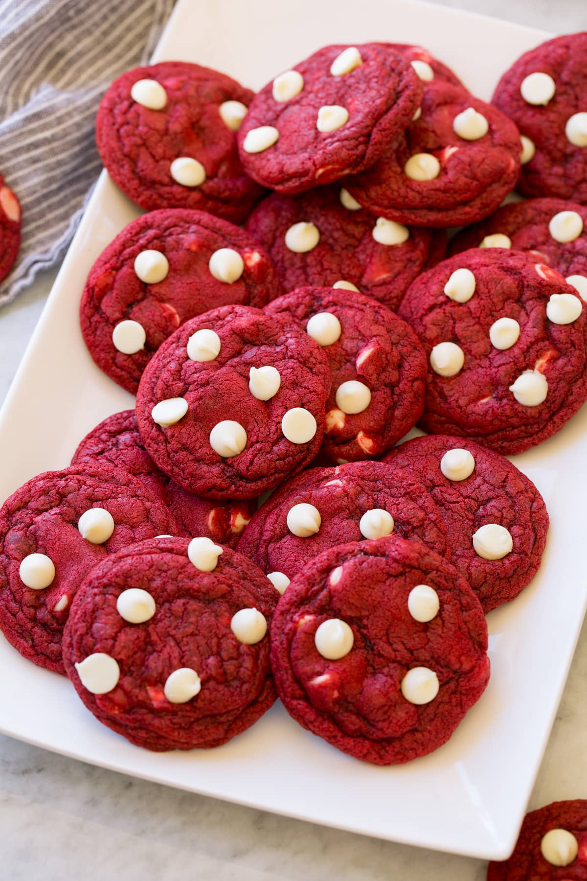 Red Velvet White Chocolate Chip Cookies