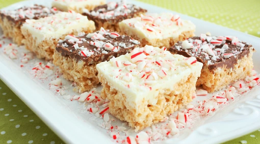Peppermint Rice Krispie Treats