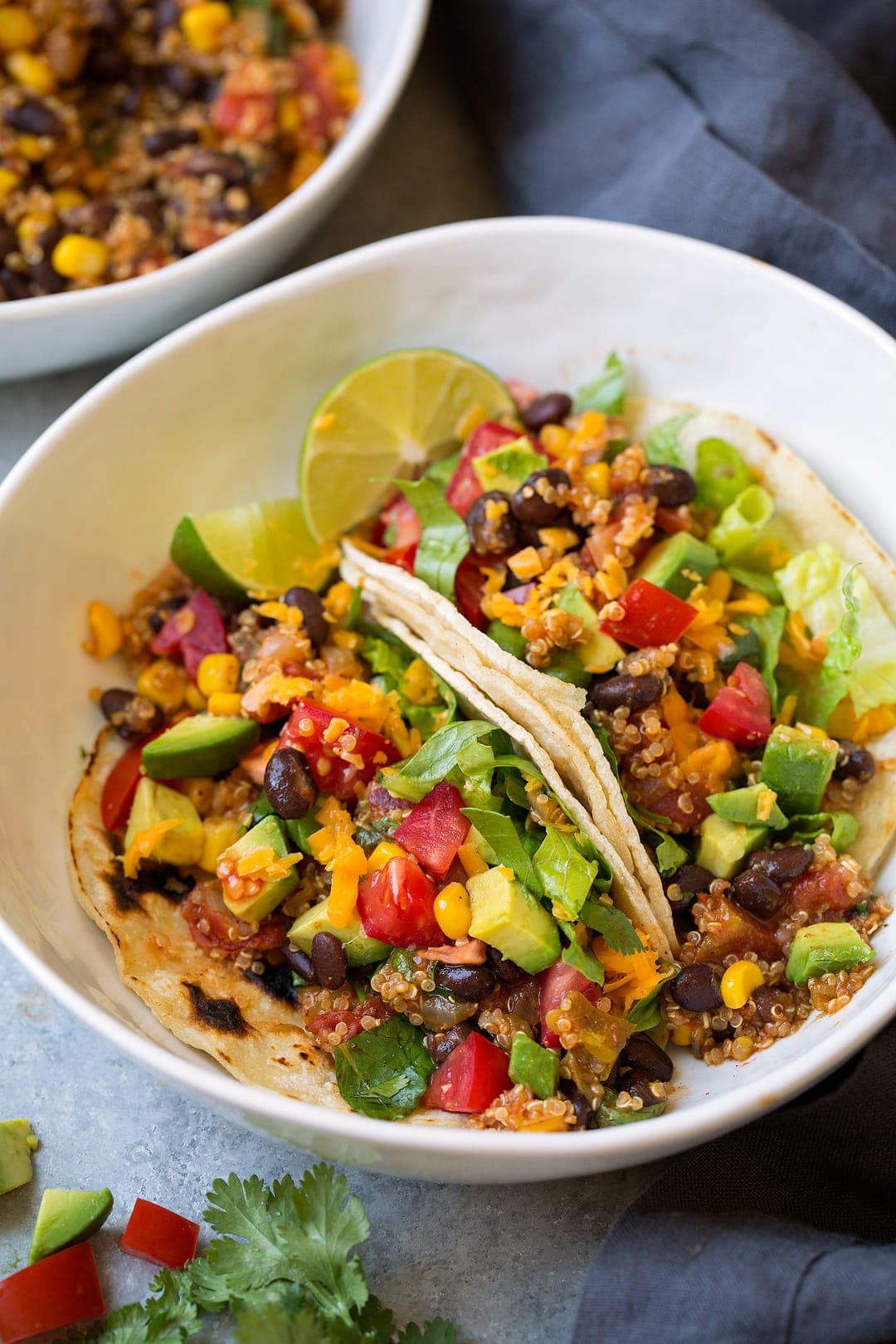 Quinoa, Black Bean and Corn Tacos