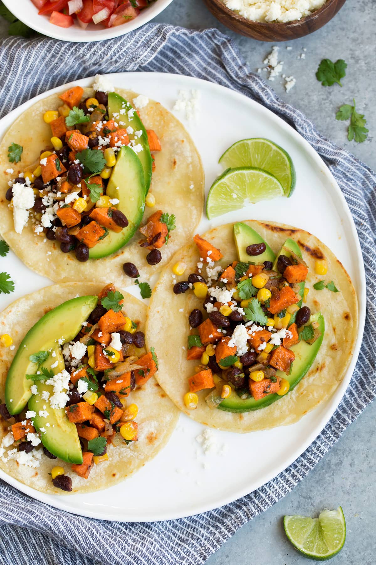 Sweet Potato and Black Bean Tacos (with Honey and Lime)