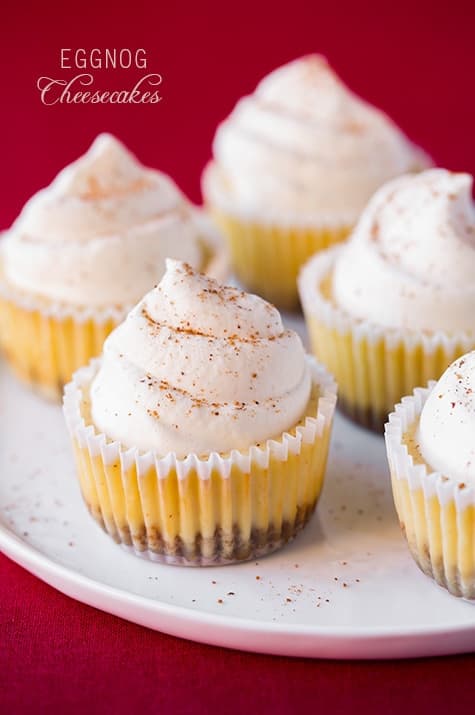 Eggnog Cheesecake Cupcakes