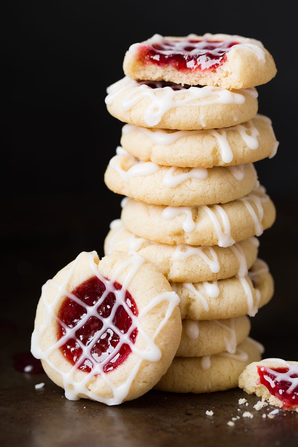 Thumbprint Cookies {Raspberry Almond Shortbread}