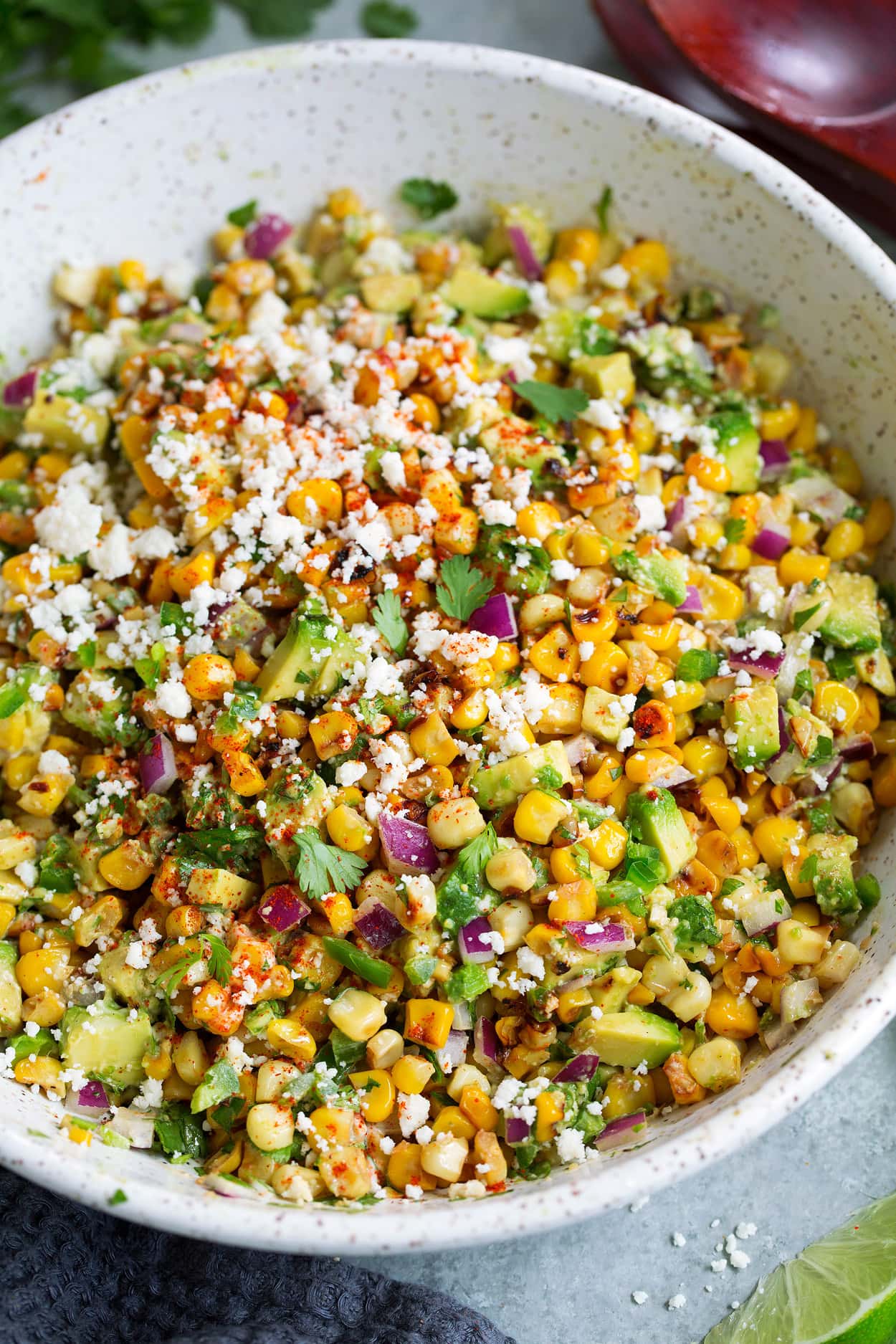 Mexican Street Corn Salad with Avocado