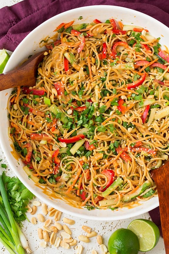 Spicy Thai Noodles {with Peanut Sauce}