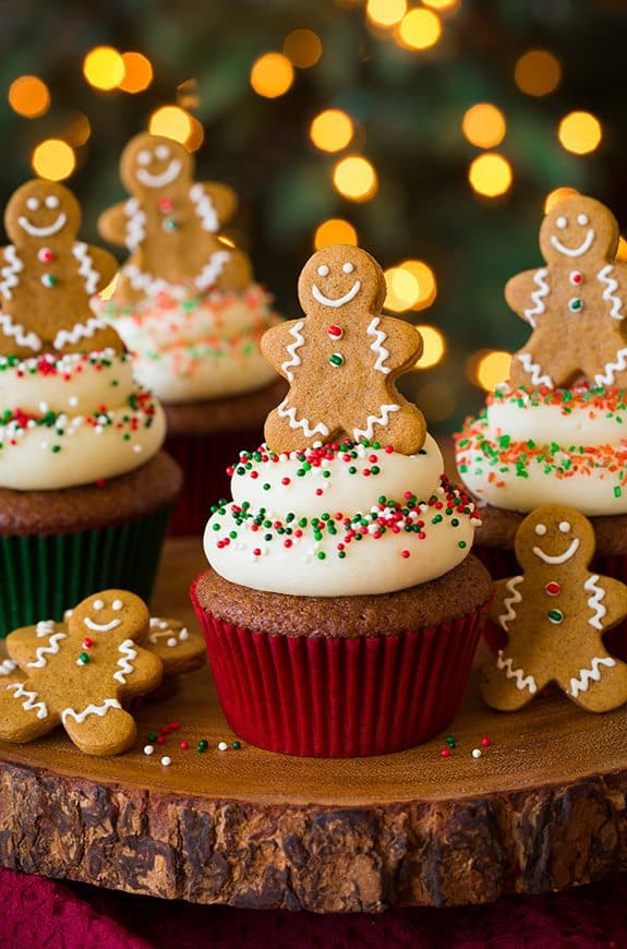 Gingerbread Cupcakes with Cream Cheese Frosting