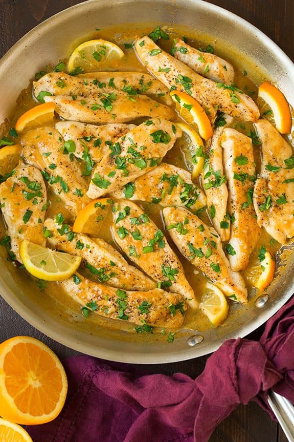 Skillet Citrus Chicken Tenders
