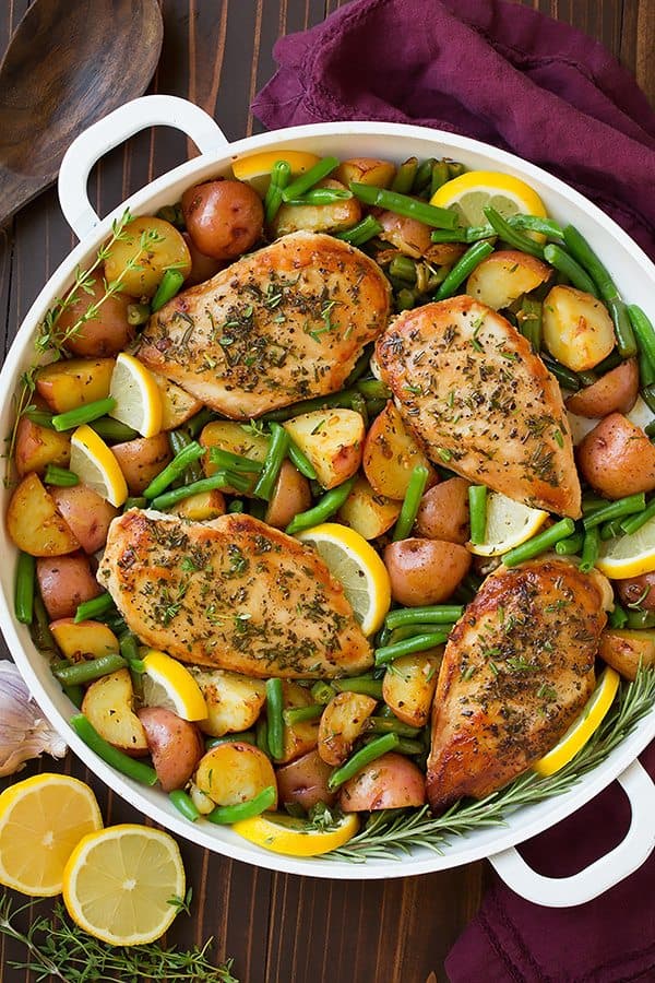 One Pan Garlic Herb Chicken and Veggies