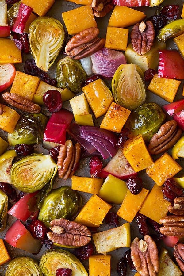 Autumn Roasted Vegetables with Apples and Pecans