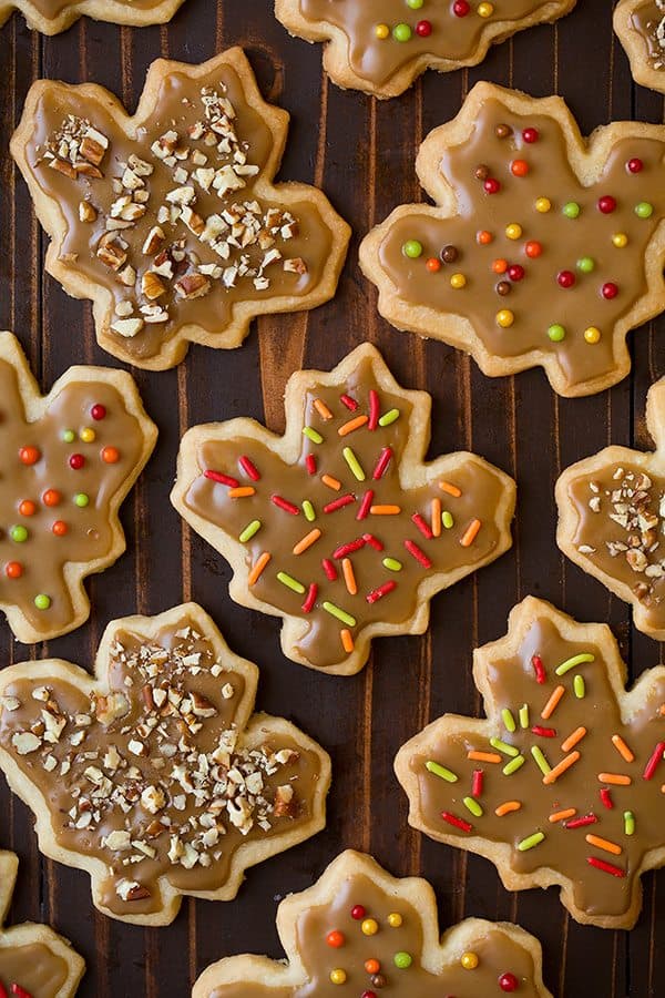 Glazed Maple Shortbread Cookies