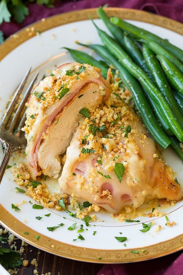 Skillet Chicken Cordon Bleu with Creamy Dijon Sauce