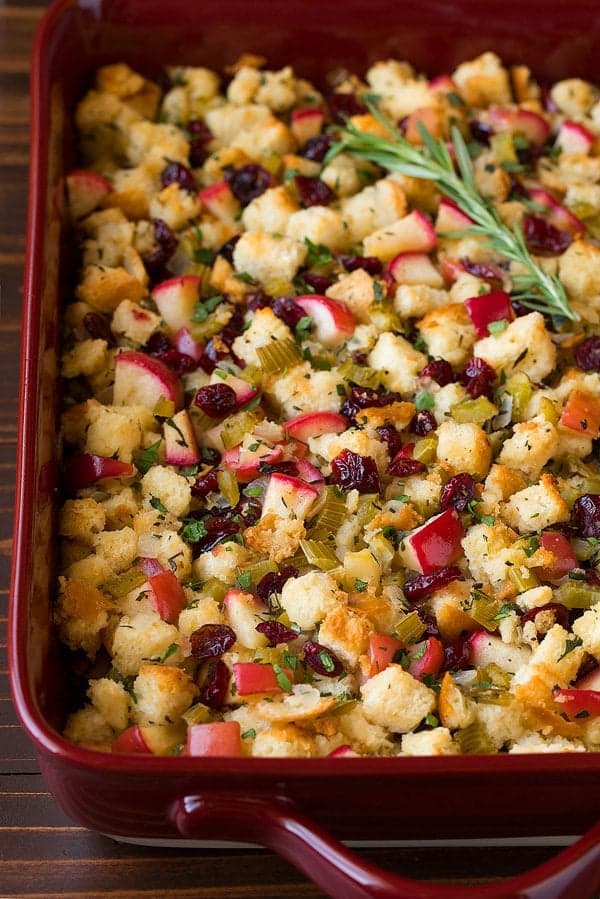 Apple Cranberry Rosemary Stuffing