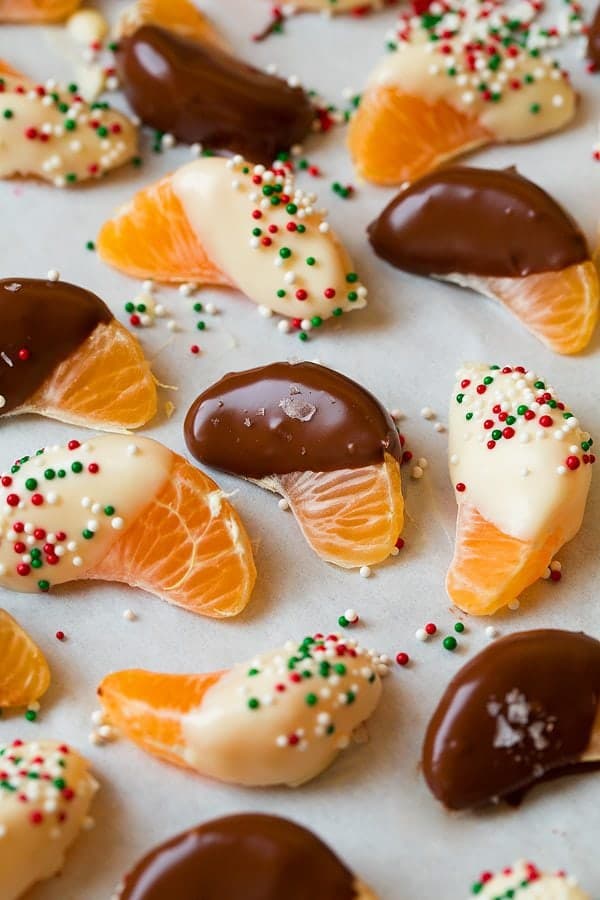 White Chocolate and Chocolate Dipped Mandarin Oranges