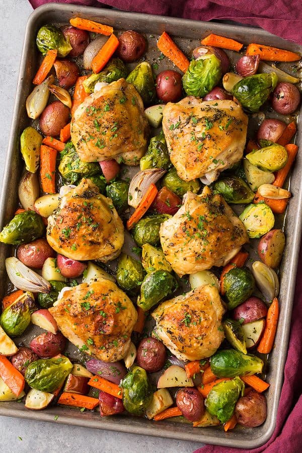 Sheet Pan Roasted Chicken with Root Vegetables