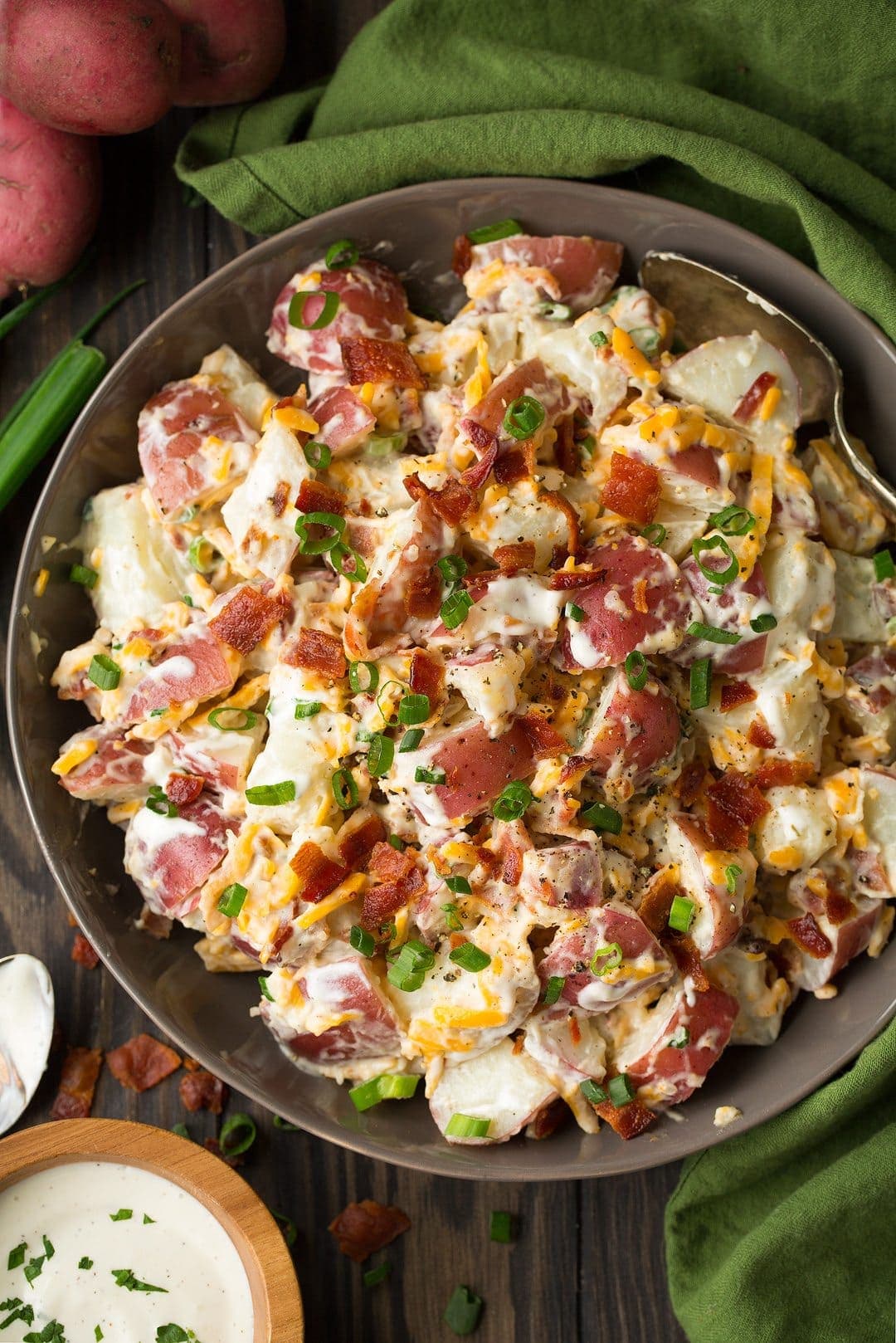 Cheddar Bacon Ranch Potato Salad